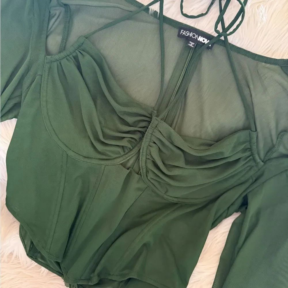 Fashion nova green Long Sleeve Women's Top